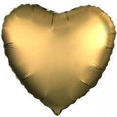 Шар фольга "Сердце" 45см., Сатин Gold
