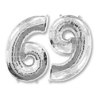 Шар фольга Цифра 6/9 40"/102см "Silver"