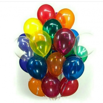 Шар латекс без рисунка, 35см,цвета в ассортименте.