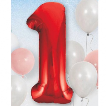 Шар фольга Цифра "1 Red"
