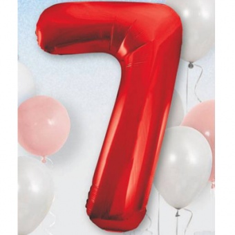 Шар фольга Цифра "7 Red"