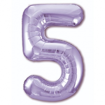 Шар фольга Цифра "5 Пастель Lavender"