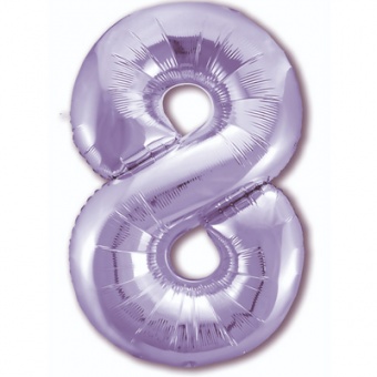 Шар фольга Цифра "8 Пастель Lavender"