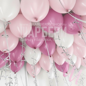 Шары Малиновый, Розовый, Белый