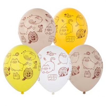 Шар латекс 35см. "ПушМяу" с обработкой, длительный полет