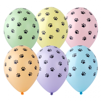 Шар латекс 35см. "Лапки" с обработкой для длительного полета