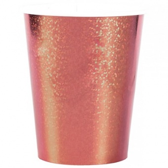 Стакан розовое золото/голография