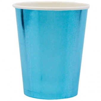 Стакан, голубая фольга
