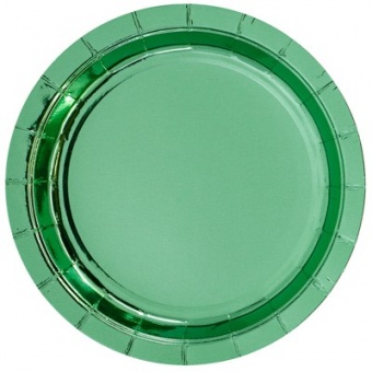 Тарелка 17см. мята/фольга