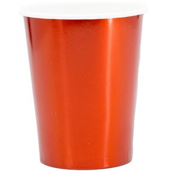 Стакан 250мл. красный/фольга