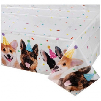 Скатерть п/э "Собачки фотографичные" 130*180см.