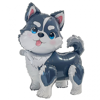 Шар фольга фигура "Хаски"