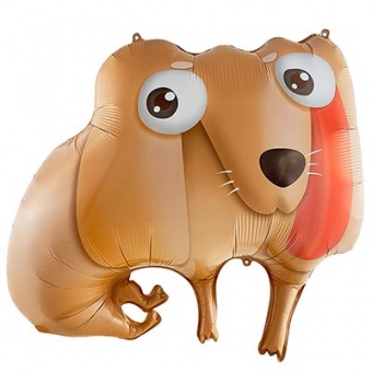 Шар фигура фольга "Собака глазастая"