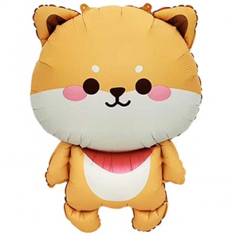 Шар фольга фигура "Собака Корги милая"