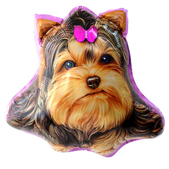 Шар фольга фигура "Собака Йоркширский терьер"