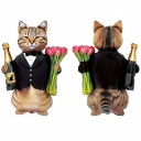 Шар "Кот с шампанским и тюльпанами" НОВИНКА