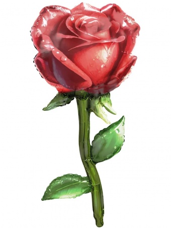 Шар фольга фигура "Роза"