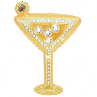 Шар фигура, фольга "Бокал Мартини"