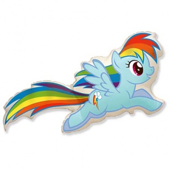 Шар фигура, фольга "Пони радужный"